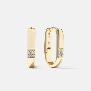 Lyra Baguette Link Hoops
