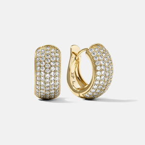 Thea Chunky Pave Huggies