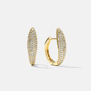 Iris Marquise Huggie Hoops