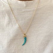 Gemstone Lucky Horn Charm