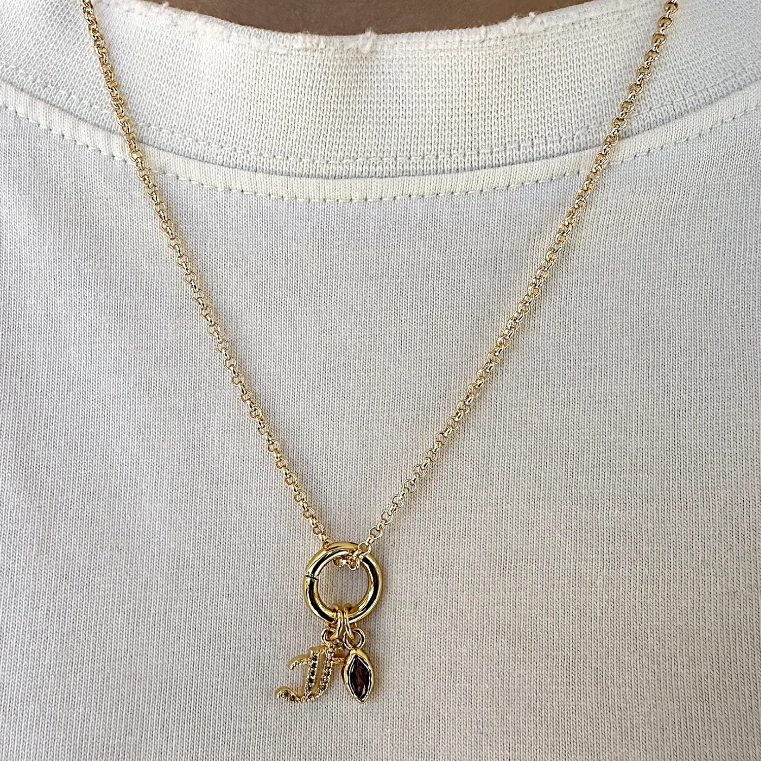 Vintage Letter Charm
