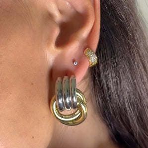 Penelope Two Tone Chunky Knot Studs