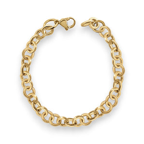 Chunky Sparkle Circle Link Chain Bracelet