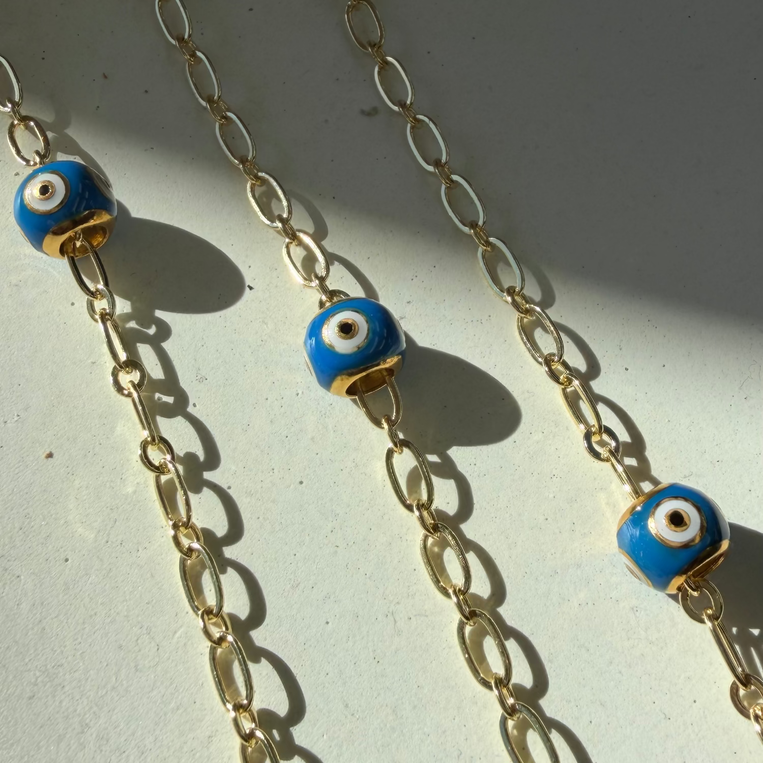 Evil Eye Bead Chain Bracelet
