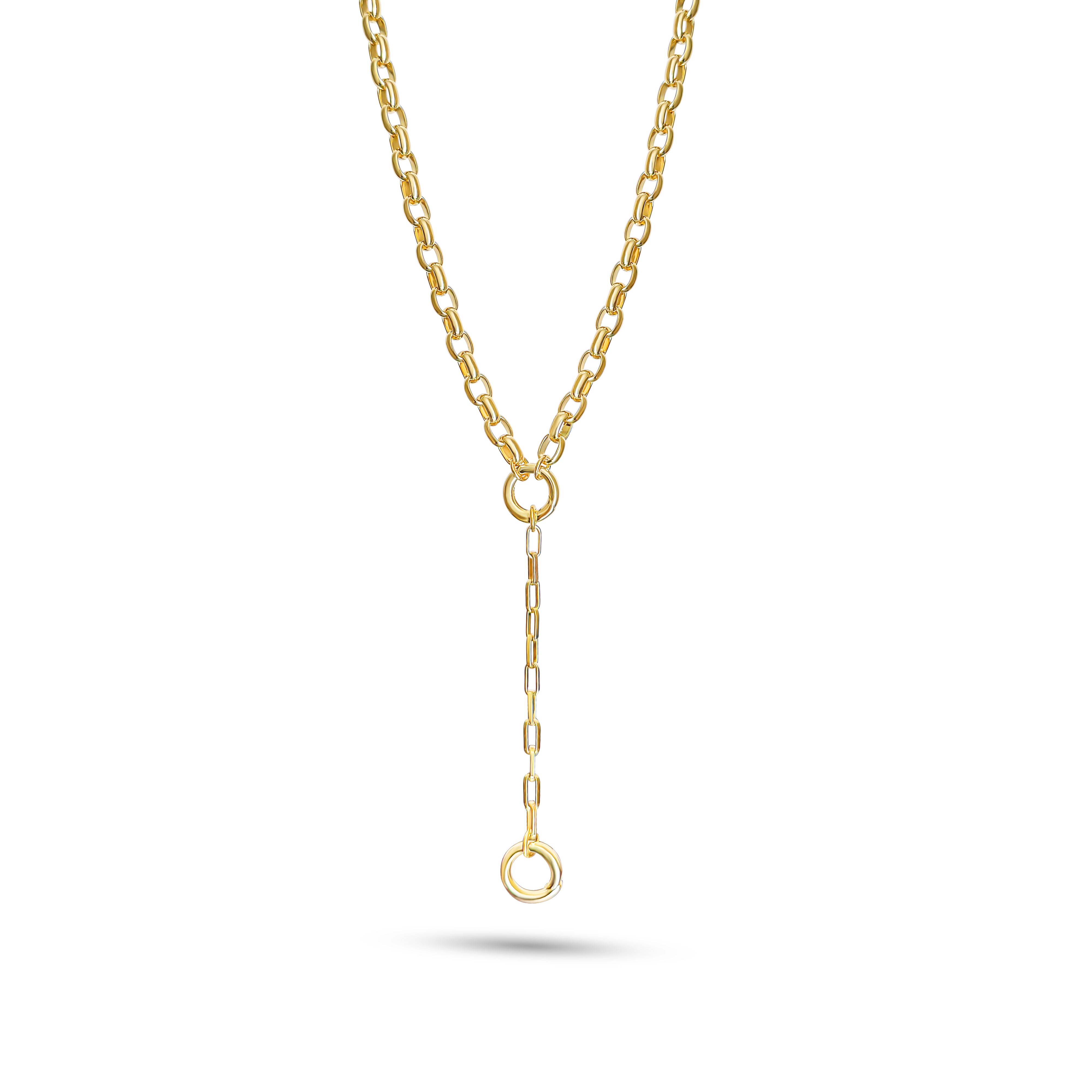 Gaia Duo Charm Chain Drop Necklace