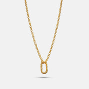 Dainty Rolo Twist Clasp Charm Chain