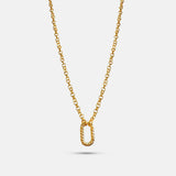 Dainty Rolo Twist Clasp Charm Chain