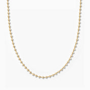 White Enamel Ball Strand Necklace