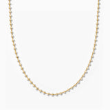 White Enamel Ball Strand Necklace