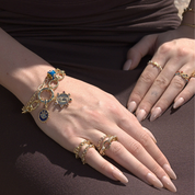 Loop Link Charm Chain Bracelet