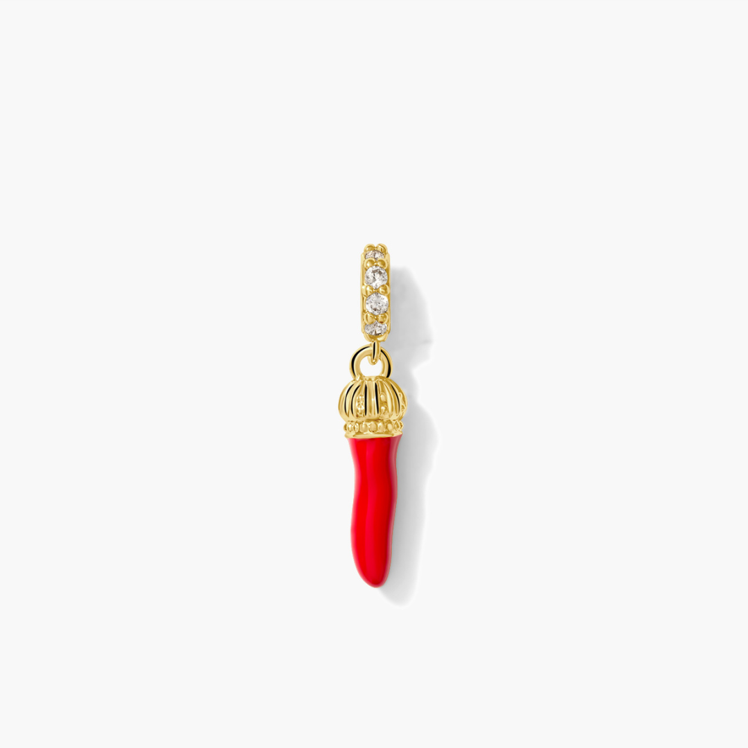 Pave Cornicello Charm