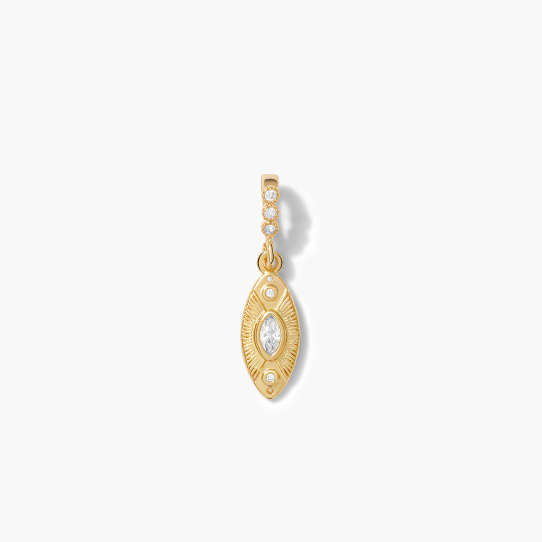 Marquise Evil Eye Tag Charm