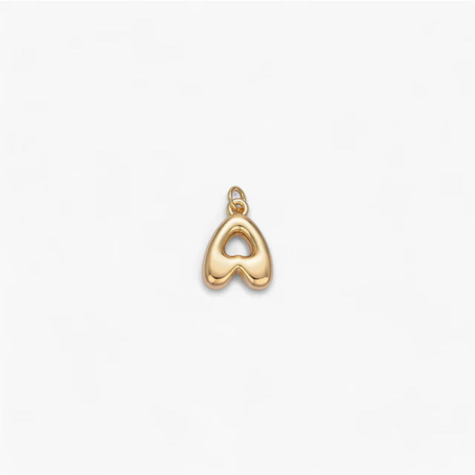 Mini Retro Bubble Letter Charm