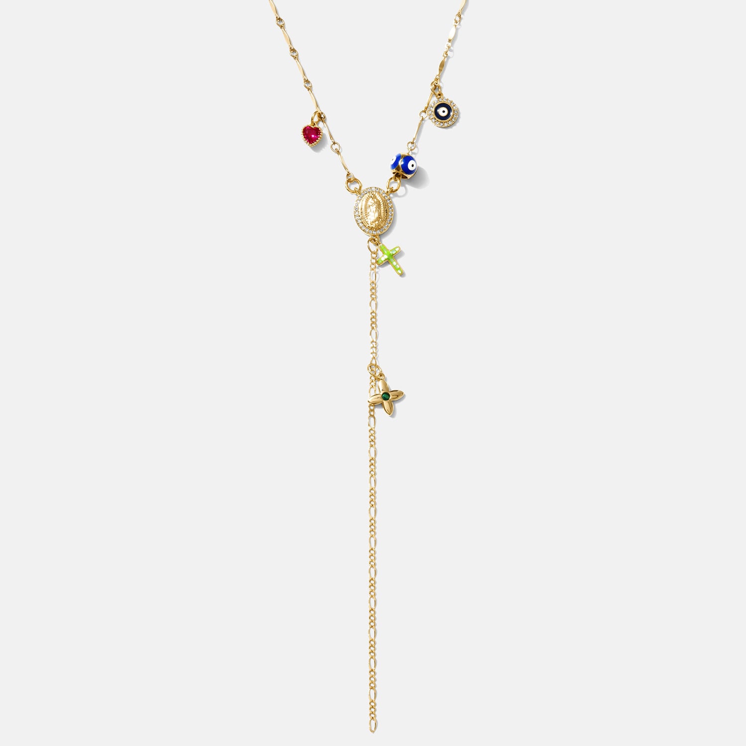 Selene Amulet Rosary Lariat