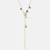 Selene Amulet Rosary Lariat