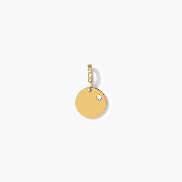 Pave Disc Charm