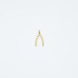 Pavé Wishbone Charm