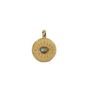 Protection Labradorite Evil Eye Medallion