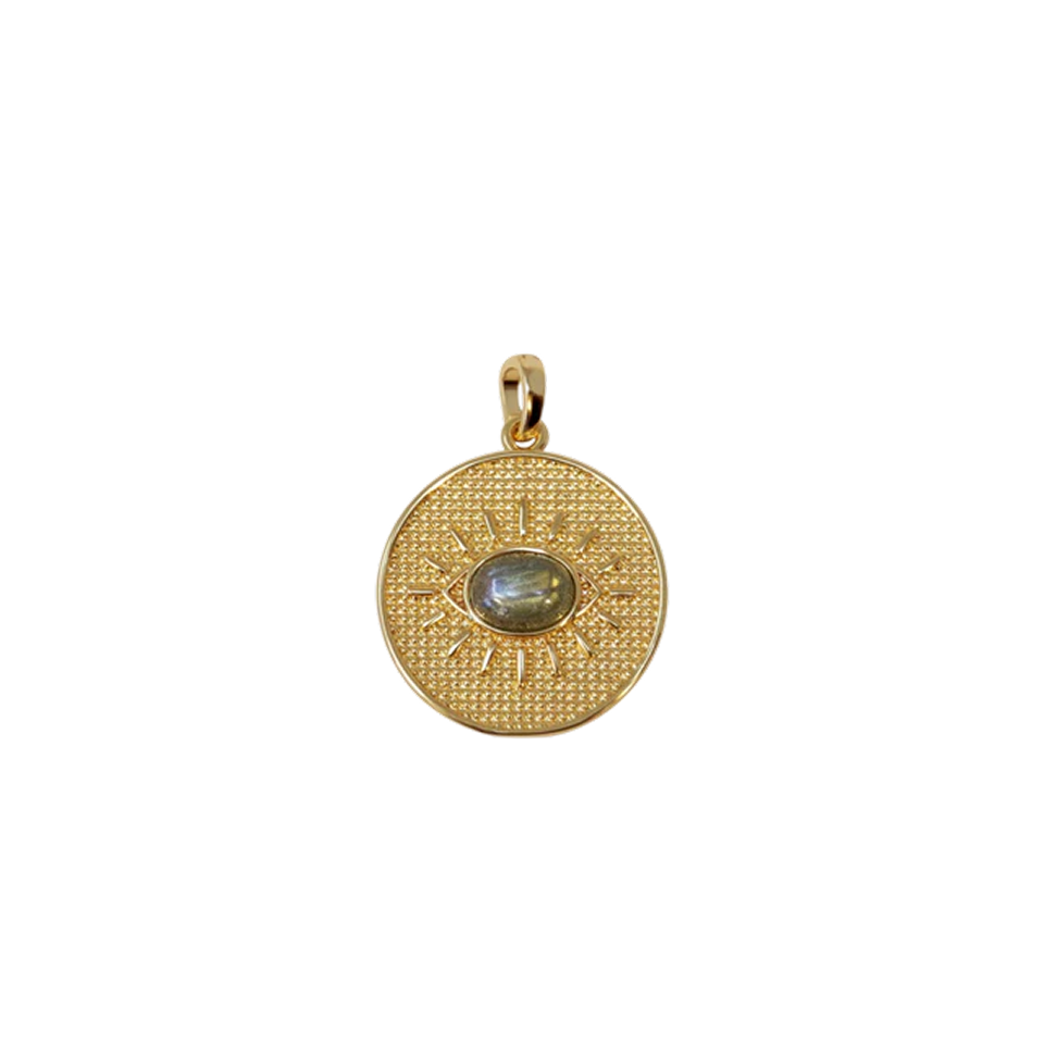 Protection Labradorite Evil Eye Medallion