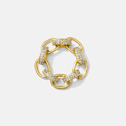 Eleni Pave Chunky Chain Ring