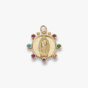 Rainbow Virgin Mary Medallion
