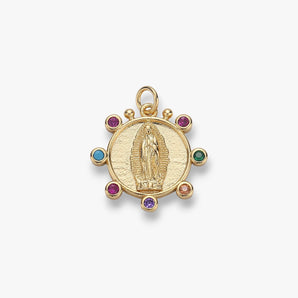 Rainbow Virgin Mary Medallion
