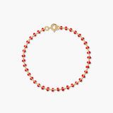 Red Enamel Ball Bracelet