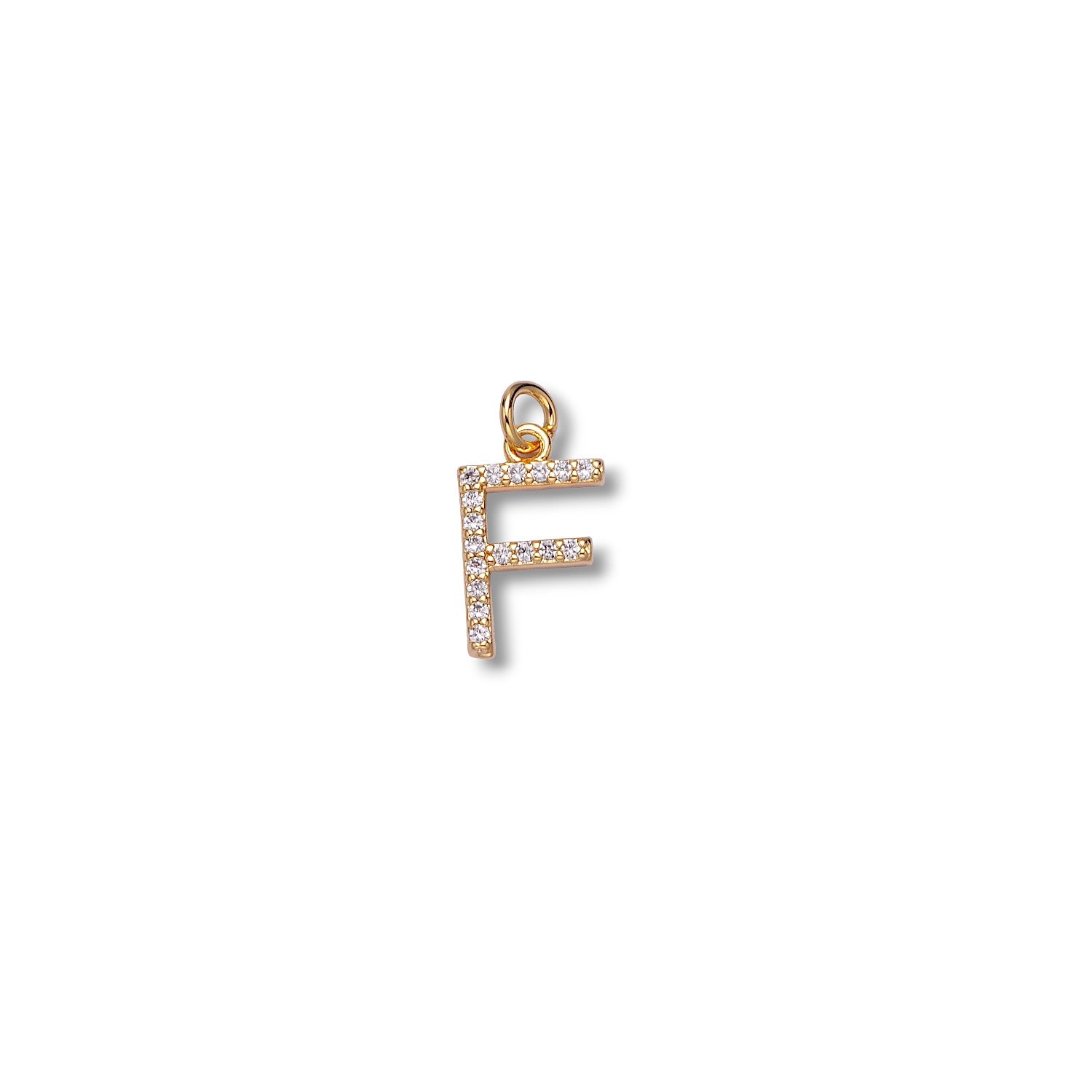 Micro Pave Letter Charm
