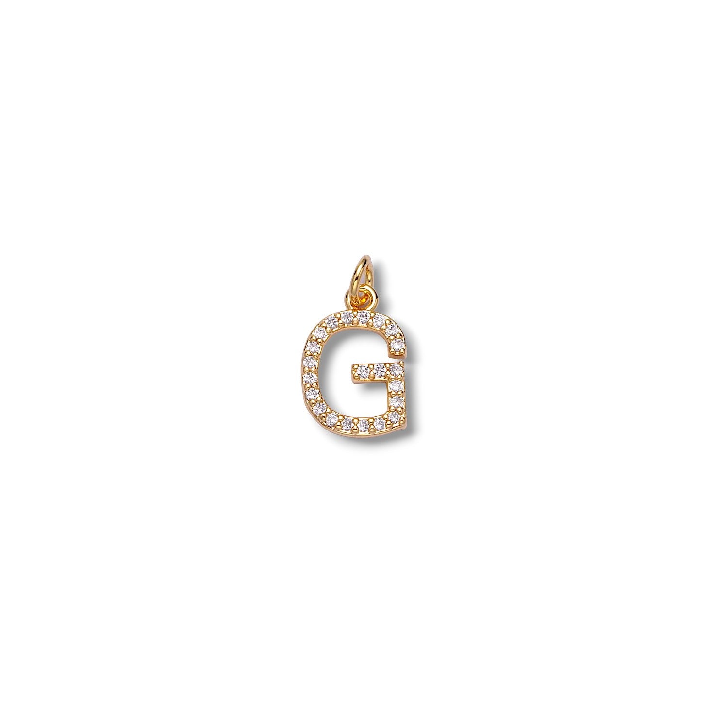 Micro Pave Letter Charm