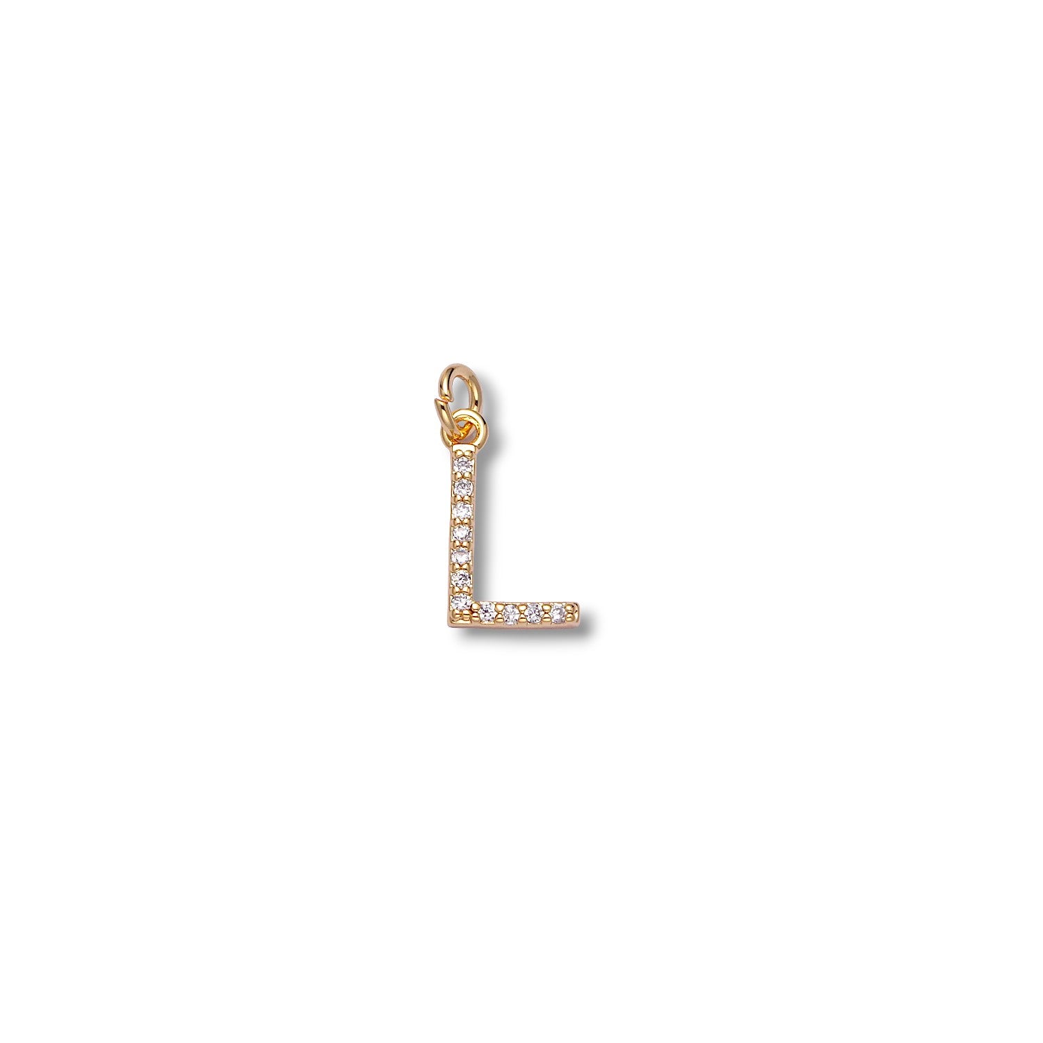 Micro Pave Letter Charm