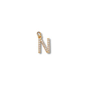 Micro Pave Letter Charm