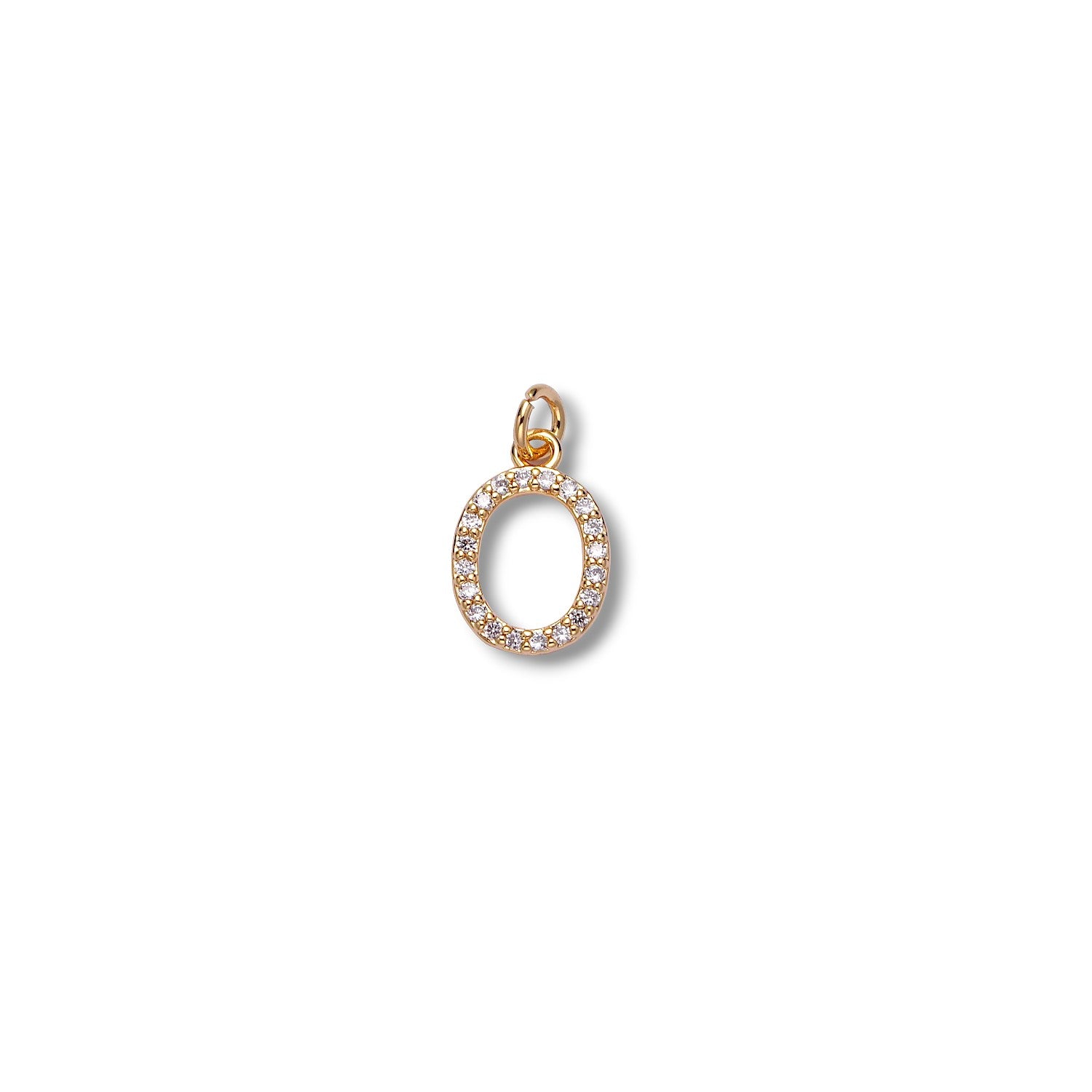 Micro Pave Letter Charm
