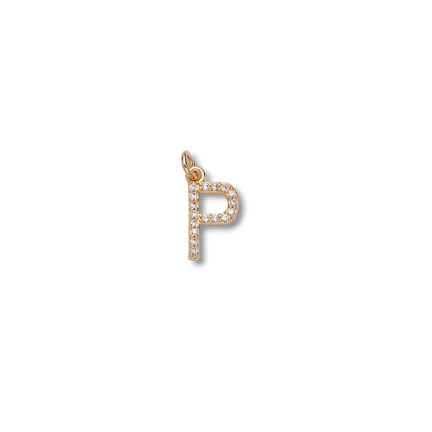 Micro Pave Letter Charm