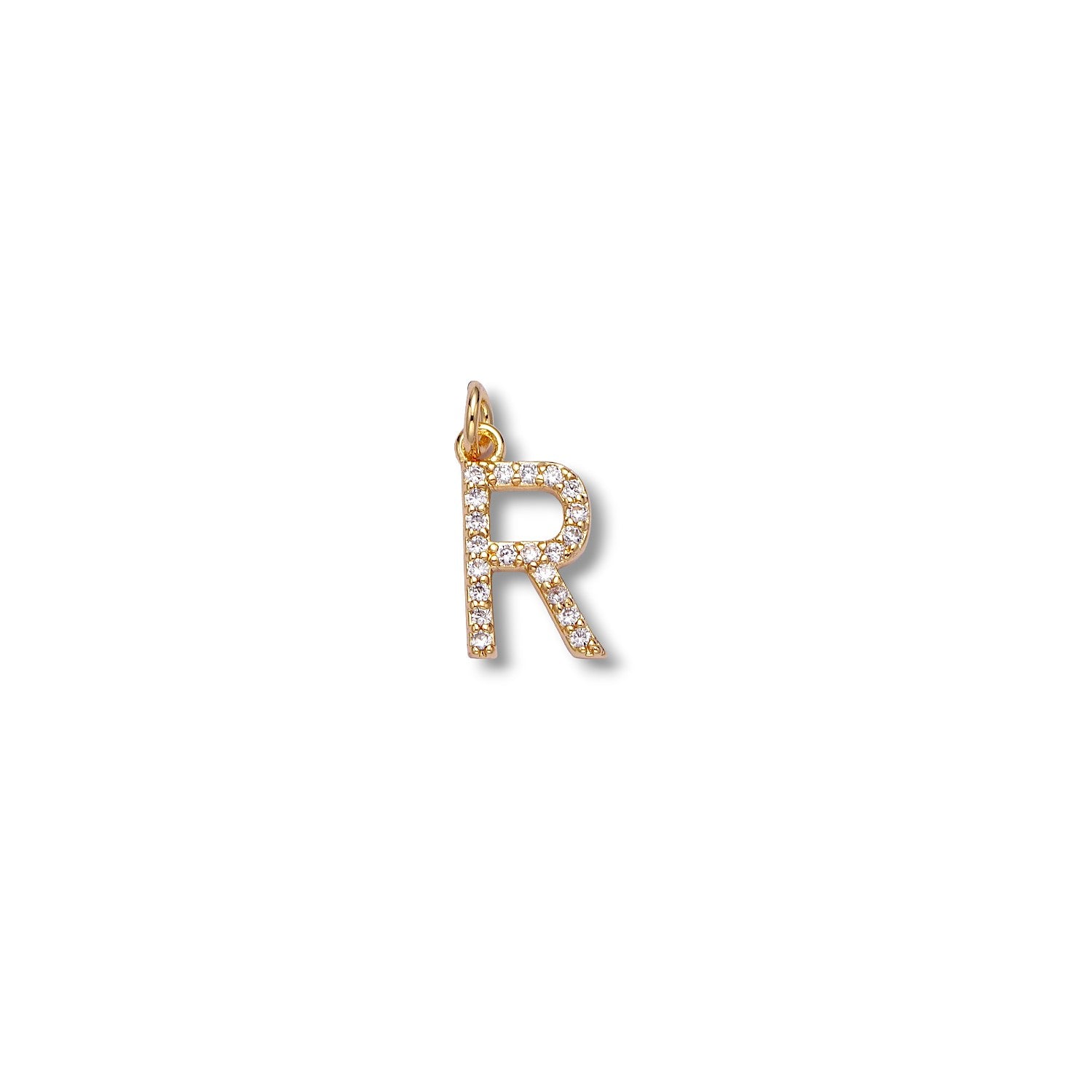 Micro Pave Letter Charm