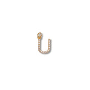 Micro Pave Letter Charm