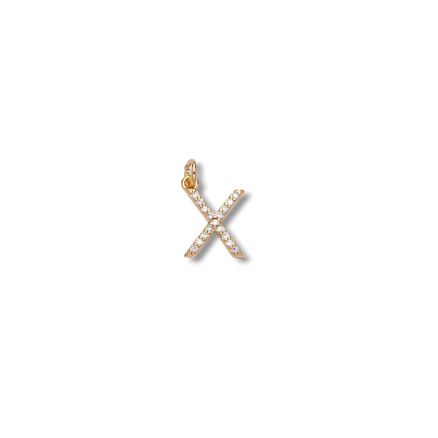 Micro Pave Letter Charm