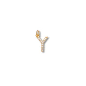 Micro Pave Letter Charm