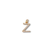 Micro Pave Letter Charm