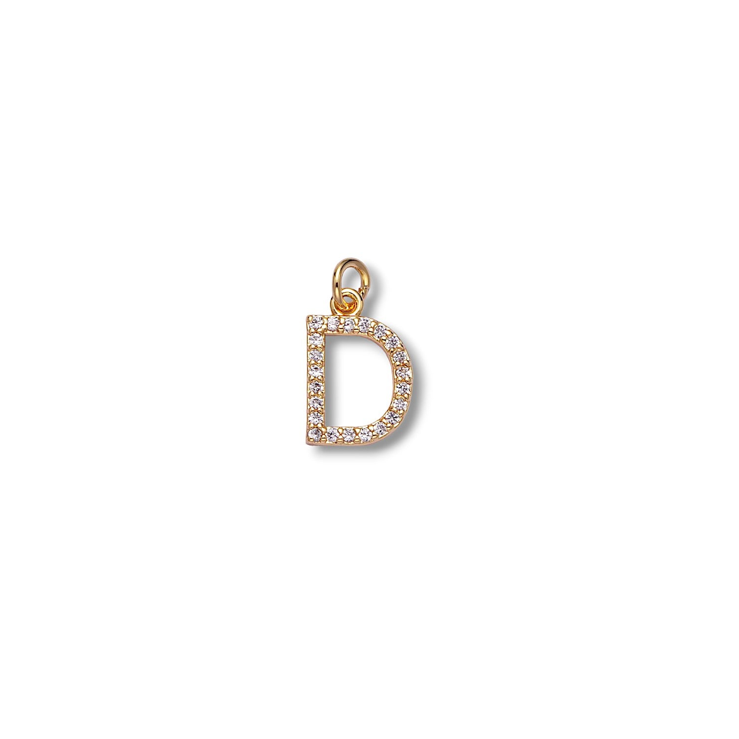 Micro Pave Letter Charm