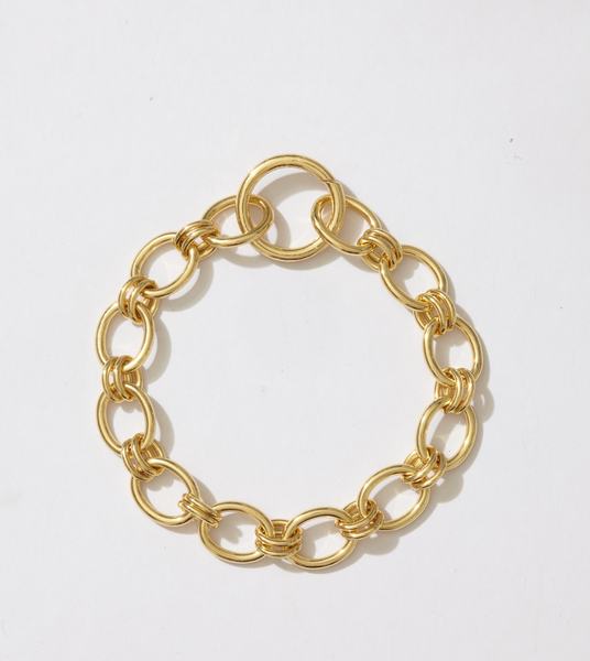 Loop Link Charm Chain Bracelet