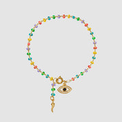 Protection Evil Eye Enamel Bead Bracelet