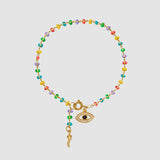 Protection Evil Eye Enamel Bead Bracelet