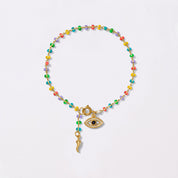 Protection Evil Eye Enamel Bead Bracelet