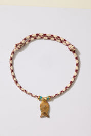 Psarou Gemstone Fish Cord Necklace