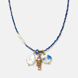 Voula Talisman Bead Necklace