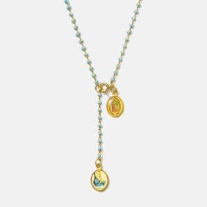 Madonna Prayer Strand Rosary Necklace