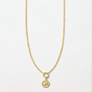 Lunar Long Chain Medallion Necklace