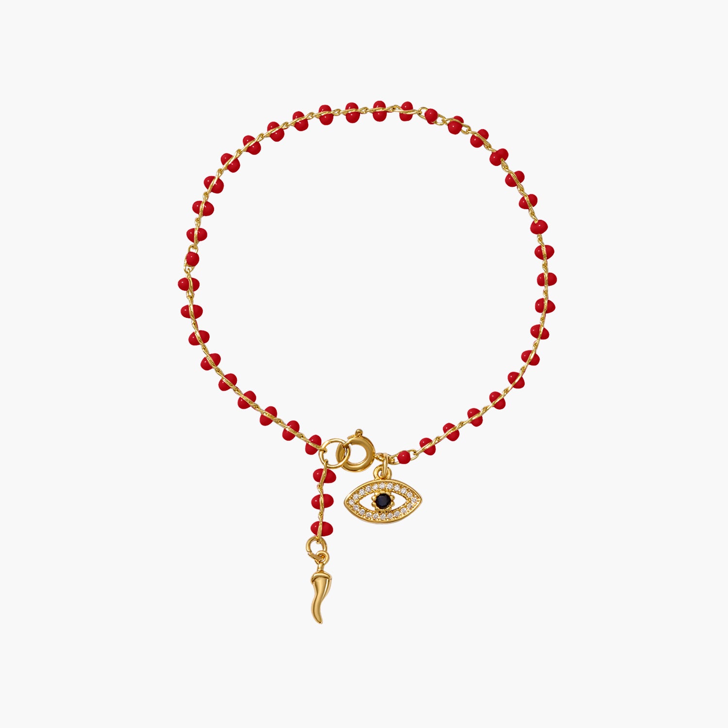 Protection Evil Eye Enamel Bead Bracelet