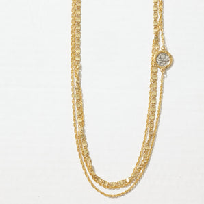 Yiayia Long Triple Chain Necklace