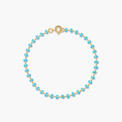 White Enamel Ball Bracelet